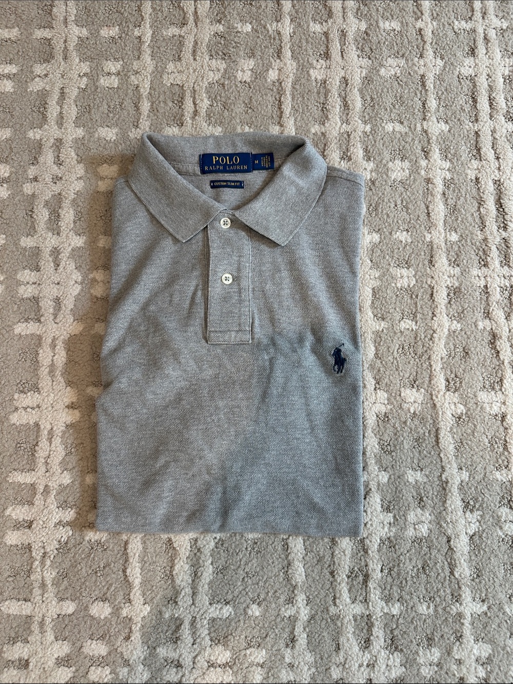 Polo by Ralph Lauren Light Gray Polo with Navy Pony